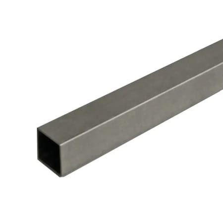 Eztube 320 Polish, Square 304 Stainless Steel Tube, Silver, 98in L x 1in W x 1in H x 0.049in wall 100-101-8